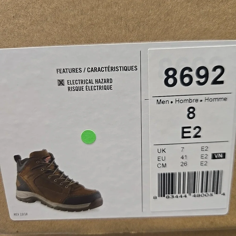 Red Wing 8692 TruHiker‎ Boots (Saftey Toe) 8 E2